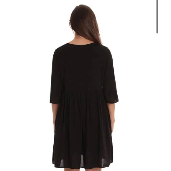 Riviera Sun Rayon Crepe Short Dress with Multicolored Embroidery  SZ 3X #1754 - Picture 3 of 16